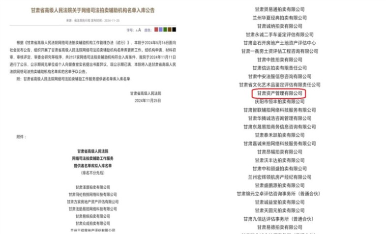OK钱包成功入围甘肃省高级人民法院网络司法拍卖辅助机构名单库